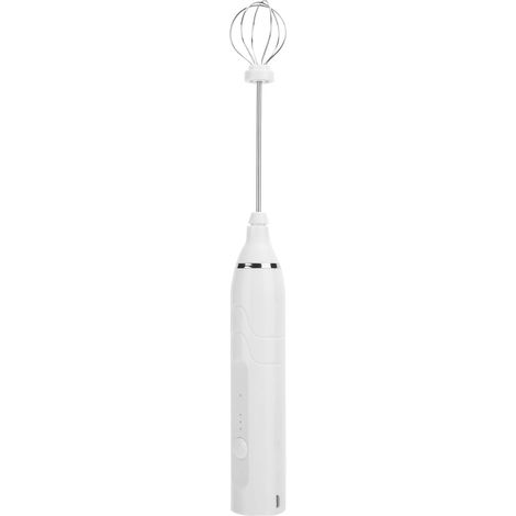 Elektrischer Milchaufschäumer mit USB-Anschluss, 3-stufiger Schneebesen, Handmixer für die Küche, weiß (1/5)