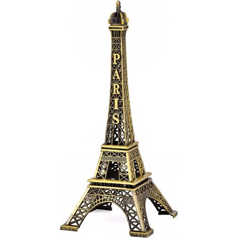 1 Statue Tour Eiffel, Métal, Finition Cuivre Vintage, Décoration Intérieure