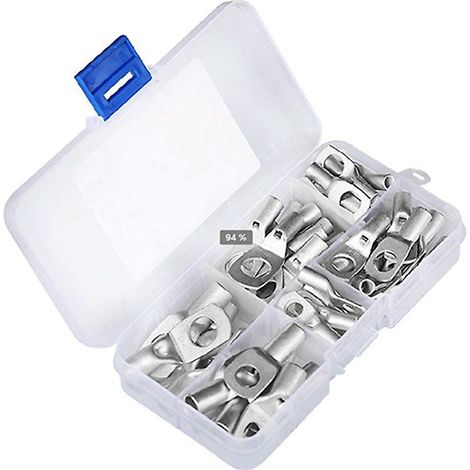 56 embouts de câble de batterie, connecteurs à anneau tubulaires 8-4 AWG - FFY (1/4)