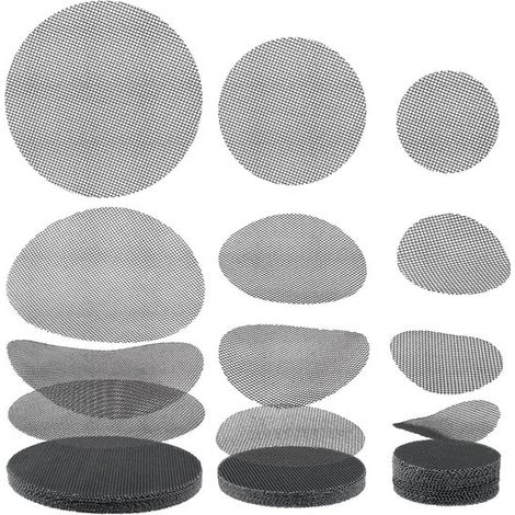 100 grilles rondes pour pots de fleurs - Grille de drainage - 5, 7,5 et 10 cm - Pour bonsaïs, pots de fleurs, soucoupes et aménagements paysagers - Empêchent les animaux domestiques de creuser la terr (1/5)