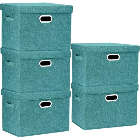 Aufbewahrungsbox mit Deckel, faltbar, waschbar, 5er-Set, 44x30x29 cm (1/5)