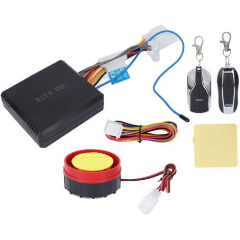 Kit Système Alarme Antivol Moto Télécommande Unidirectionnelle Étanche Universel 12 Volts