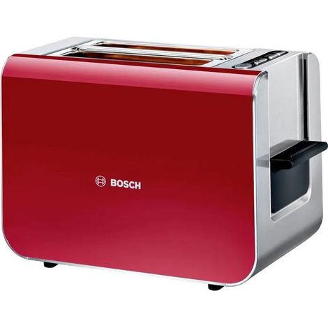 Toaster Bosch TAT8614N rot 860 Watt Edelstahl
