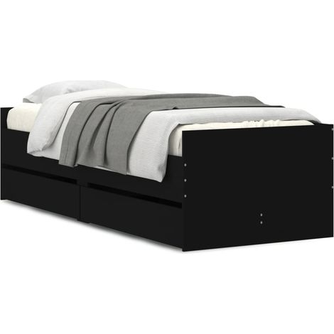Maison Exclusive - Bettgestell mit Schubladen Schwarz 100x200 cm