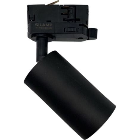 Spot LED sur rail 80° Triphasé pour ampoule GU10 - Noir - SILUMEN (1/5)