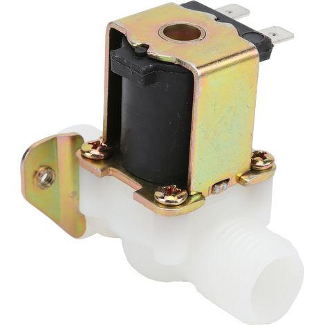 Électrovanne en laiton et nylon, normalement fermée, vanne de vidange, pièces de commande industrielles G1/2, 12 V CC (1/5)