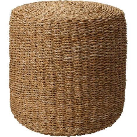 Home&Styling Pouf rotondo naturale Ø40x38 cm erba di mare