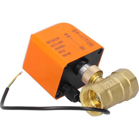 Vanne à Bille Électrique 2 Fils en Laiton DC12/24V DN25 pour Équipement Motorisé (1/5)