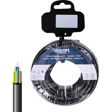 Enrouleur De Tuyau Tubulaire Vv-k06/1 Kv 3 G 4,00 Mm², Noir, 20 M