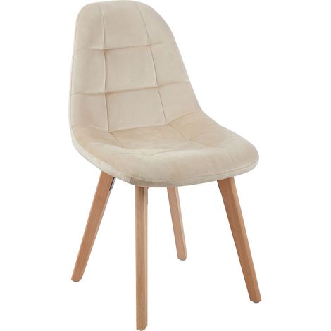 Sillas Comedor - Silla Kelen Terciopelo - Beige