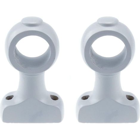 Lot de 2 supports de tringle à rideaux en bois, support pour tringle de 3,8 cm (blanc)