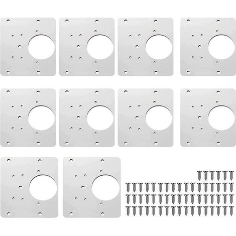 Kit di riparazione cerniere in acciaio inox, 10 pezzi, con viti per la riparazione delle cerniere dei mobili (1/4)