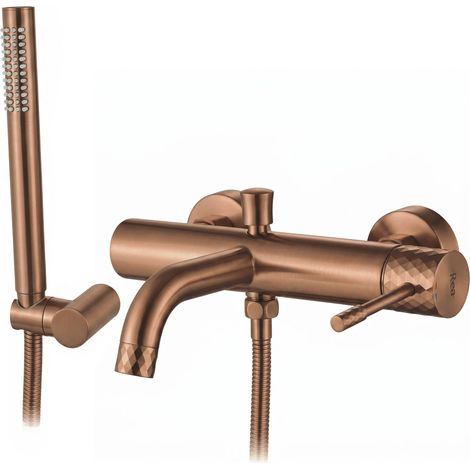 Robinet De Baignoire Rea Lungo Diamond Brush Copper (1/5)