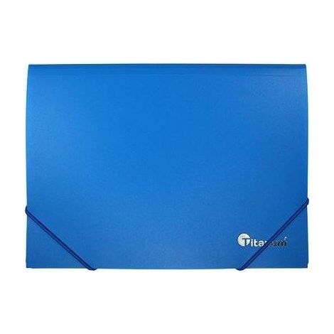 Carpeta PP A5 con banda elástica, azul