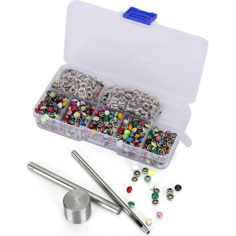 380 Rivets Champignon Ronds Laiton Décoration Cuir Ceinture Sac DIY Boîte 6mm (1/5)