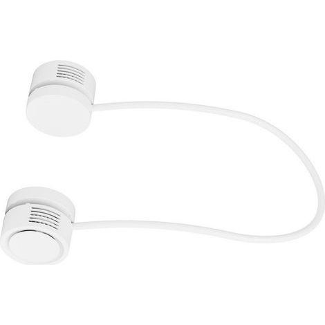 Tragbarer Mini-USB-Nackenventilator ohne Rotorblätter mit Aromatherapiefunktion für den Außenbereich (weiß) (1/5)