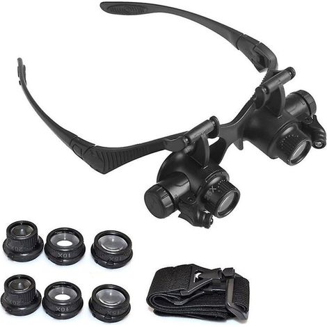 Lunettes loupe frontales à LED avec 4 lentilles détachables (1/5)