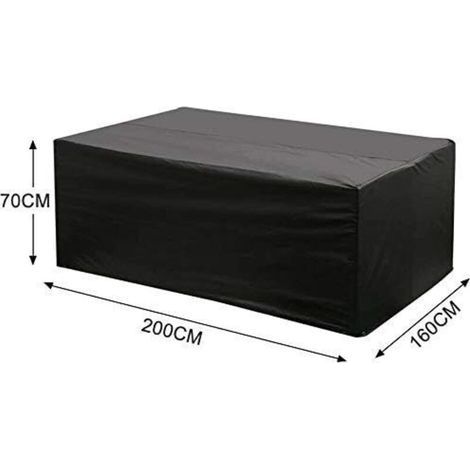 Housse de Salon, Table Rectangulaire Oxford pour Meubles de Jardin UV Protection (200 x 160 x 70 cm) (1/3)