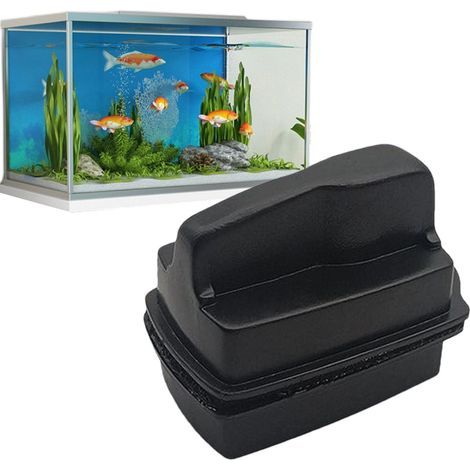 Double-sided magnetic algae scraper, powerful magnet, scratch-resistant felt, for glass aquariums (1/5)