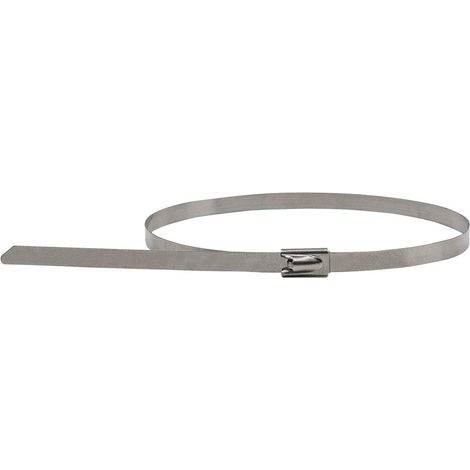 Jeu de 100 Colliers serre-câble en Acier avec fermeture à bille 4,6 x 200 mm (1/2)