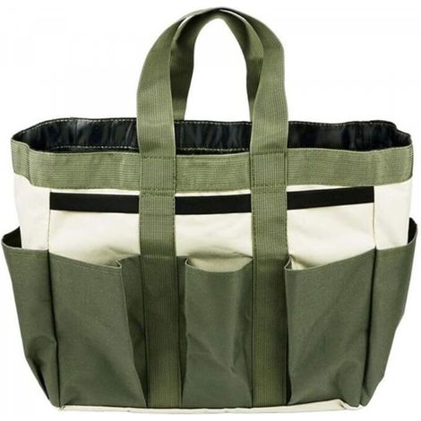 Sac fourre-tout de jardin/sac à outils, vert, 24 x 13 x 39 cm, 1 sac de rangement, support pour sac à outils de jardin, sac fourre-tout d'extérieur (1/5)
