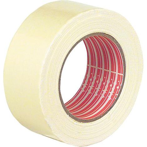 Ruban adhésif double-face standard support coton et colle caoutchouc larg 50 mm x 25 m