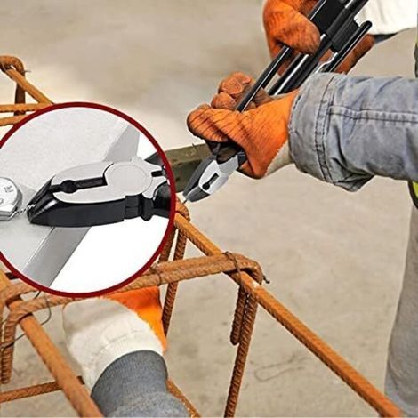 Pince à frein professionnelle 6 pouces en acier haut carbone – pince torsadée pour fil électrique avec ressort intégré (1/3)
