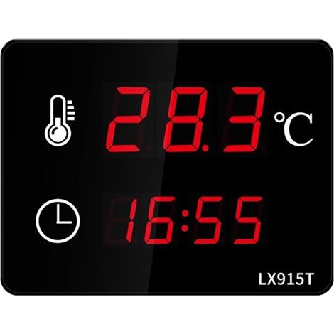 Thermomètre à Eau Grand Écran LED Mural For Salle De Bain, Piscine, Transpiration, Vapeur, Stockage À Froid, Aquaculture, Sonde Étanche(LX915T-A)