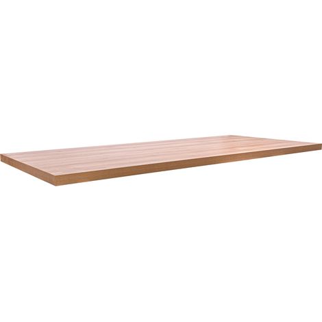 QUERCIA - Ripiano per tavolo da 220x100x5cm pranzo in legno con rivestimento in laminato di colorazione legno neutro. Piano per scrivania, tavolo cucina, tavolino da caffè (1/4)