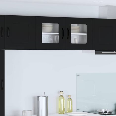 vidaXL Pannello lavastoviglie Kalmar Nero 80 x 31 x 40 cm