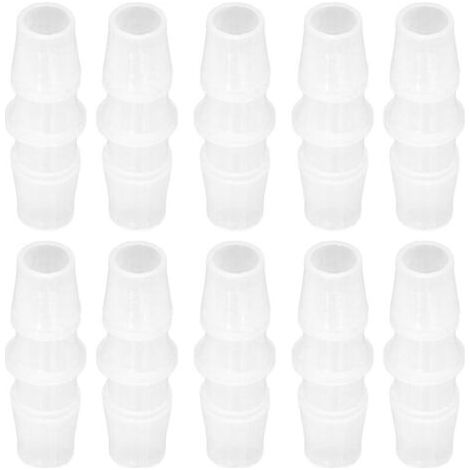 10 Pièces Raccord Droit pour Tuyau PP, Jonction de Connexion en Ligne Droite, Kit d'Accessoires de Plomberie 11.1mm (1/5)