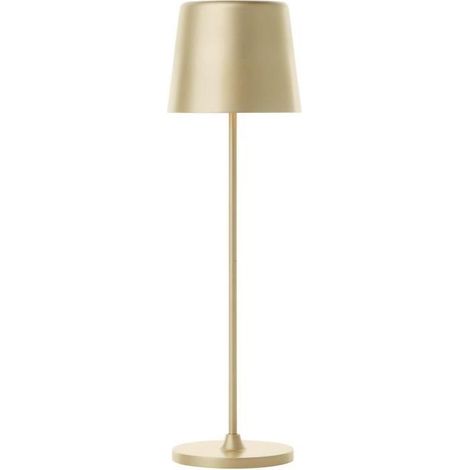 Lámpara de exterior de apoyo - BRILLIANT - KAAMI - Recargable - Dorado mate - LED - 2W - 310lm - 3000K - DIM - USB - Regulador de intensidad de 3 niveles - IP54 (1/5)
