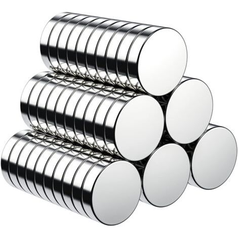 60 extra starke Kühlschrankmagnete (10 x 2 mm), kleine runde Magnete für Kühlschrank, Magnettafel, Tür, Tafel, Landkarte – inklusive Aufbewahrungsbox