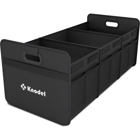 Organisateur de coffre pliable 75cm noir avec poignées renforcées et poches filet (1/5)