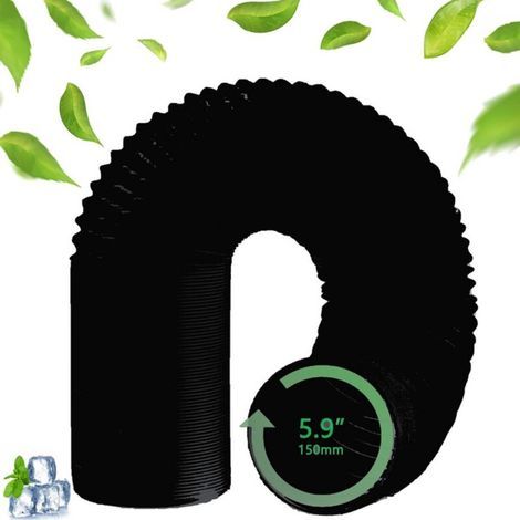 Manguera de aire acondicionado de 150 mm - Manguera de escape para aire acondicionado móvil - Manguera de escape - Dimensiones externas Ø150 mm - Longitud 3 m (1/4)