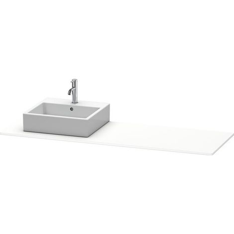 Console Duravit XSQUARE 16x1600x550mmavec découpe gauche blanc mat