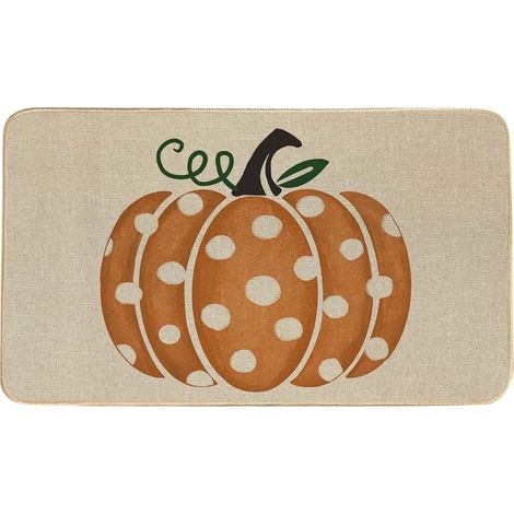 Tapis De Sol - Tapis D'Entrée Antidérapant En Polyester - Motif Automnal À Carreaux - Pour Intérieur - 45 x 75 cm - 1 Pièce (1/5)
