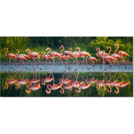 Lupia Quadro Moderno Canvas DEEP 65x143 cm CAGLIARI - FENICOTTERI