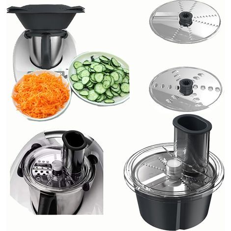 Thermomix Gemüseschneider-Zubehör für Thermomix M5 und M6, Multifunktions-Schneidset aus Edelstahl (A+B) (1/5)