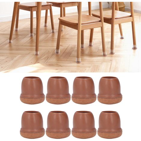 Nouveau modèle 2022, ensemble de 8 pièces : protège-pieds de chaises et de tabourets, silencieux et résistants à l’usure, pour pieds de chaises et de tables. Protection renforcée pour pieds de table. (1/5)