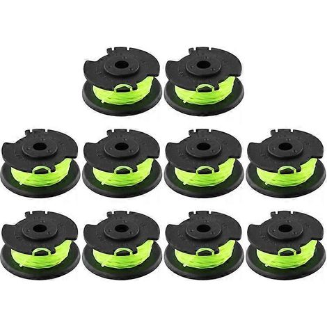 10 bobines de fil compatibles avec les tondeuses à gazon Ryobi RLT36B33 RY36LT33A-0 36V (pièce de rechange RAC143) (1/4)