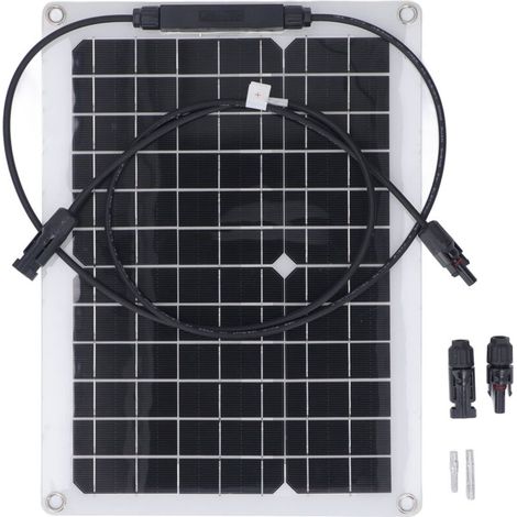 Kit solare compatto e flessibile da 18 V 15 W per la ricarica di batterie, telecamere di sicurezza, cancelli automatici, pollai, barche e installazioni off-grid. -Crezuo