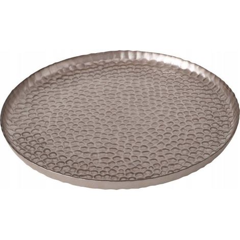 Boltze RADO Piatto in Vetro Dorato 28 cm Elegante