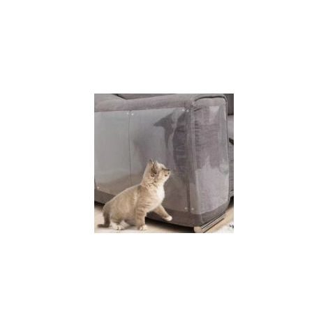 Lntyq Lot de 4 protections auto-adhésives avec épingles pour meubles contre les griffades de chat 43 x 30 cm (1/4)
