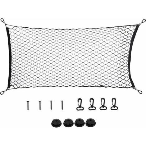1 Filet de rangement, universel, noir, 110x60cm, pour coffre, SUV, camion (1/5)
