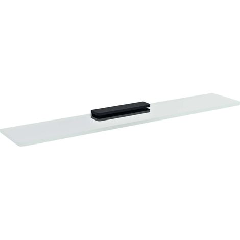 Sapho Pirenei - Mensola, lunghezza 60 cm, vetro trasparente/nero MY009B-14 (1/2)