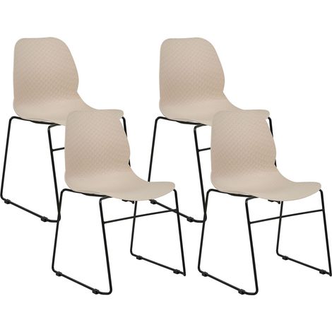Konferenzstuhl 4er Set PANORA Beige