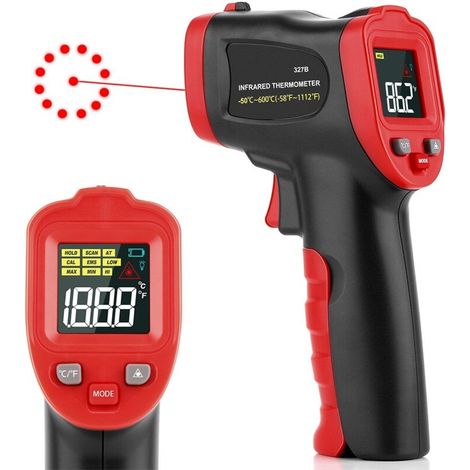 Thermomètre infrarouge WT326D (-50℃950℃), thermomètre industriel.-Crezuo
