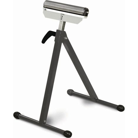 Holzstar – Servante à rouleau pliable 90 kg – Hauteur réglable – Avec rouleau galvanisé – Pour scies à ruban et tronçonneuses – MS3R