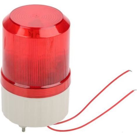 1 Gyrophare LED,Alarme acousto-optique 220V,Rouge stroboscopique 120dB,Fixation par boulons,Atelier et chantier (1/4)